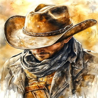 Cowboy - Full Round Drill Diamond Painting 30*40CM