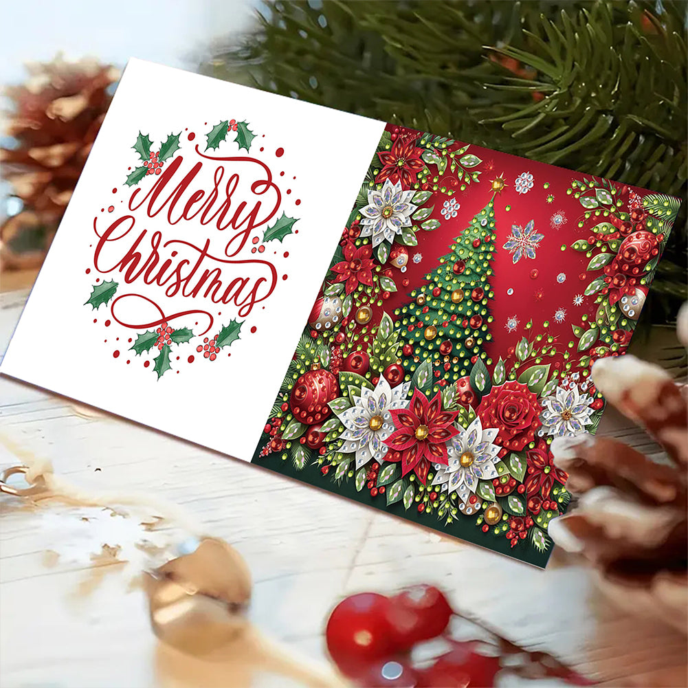 6PCS DIY Diamond Art Greeting Cards Christmas Congratulations Cards & Gifts