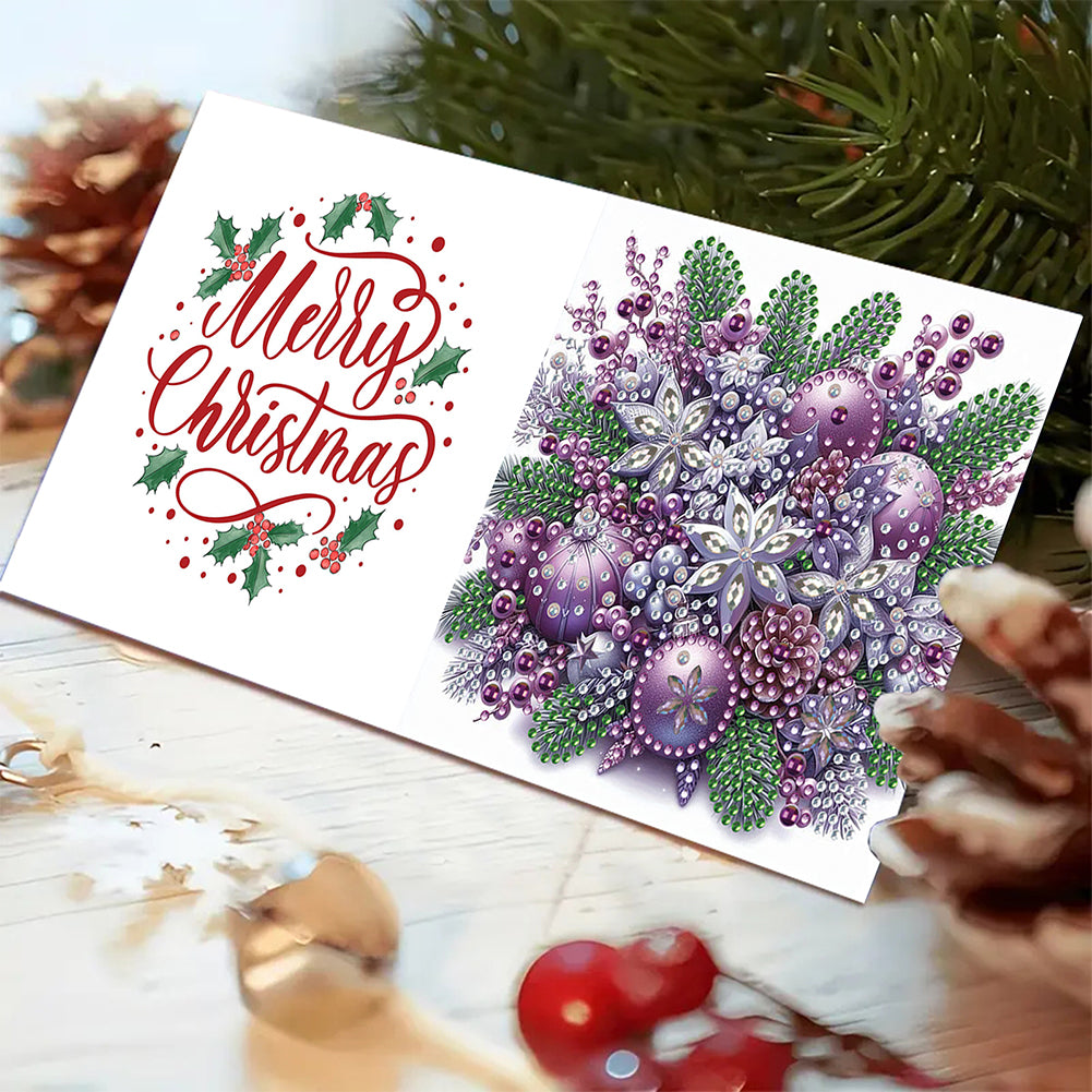 6PCS DIY Diamond Art Greeting Cards Holiday Theme Congratulations Cards & Gifts
