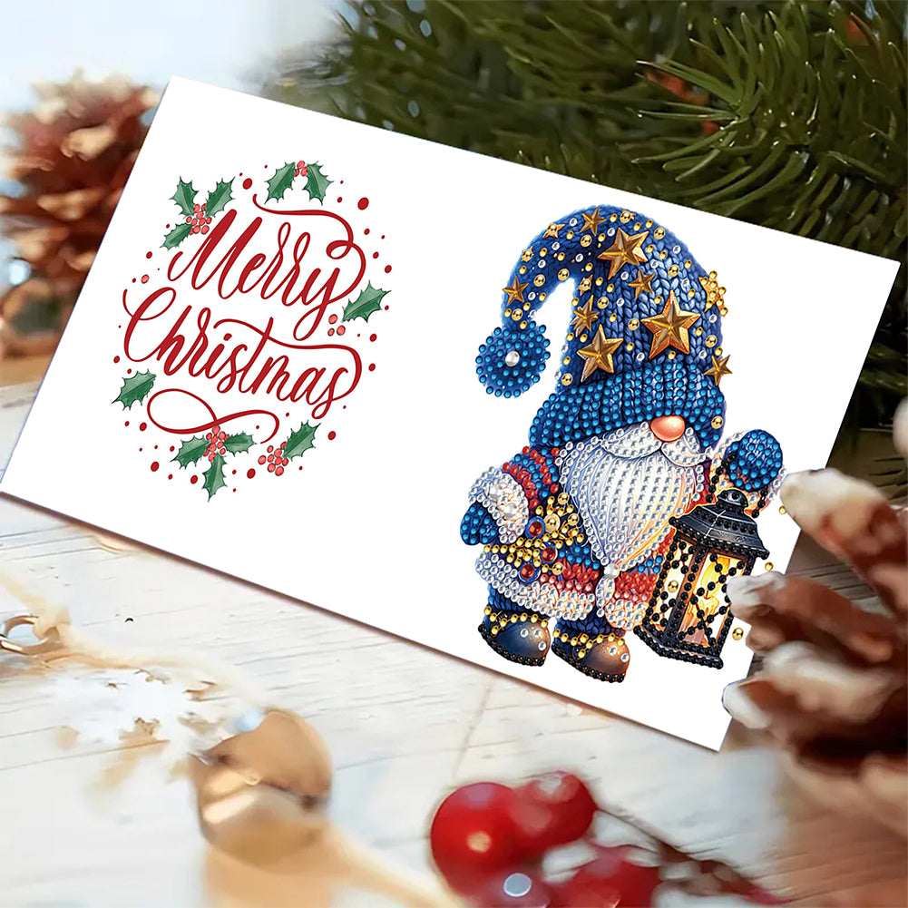 6PCS DIY Diamond Art Greeting Cards Christmas Congratulations Cards & Gifts