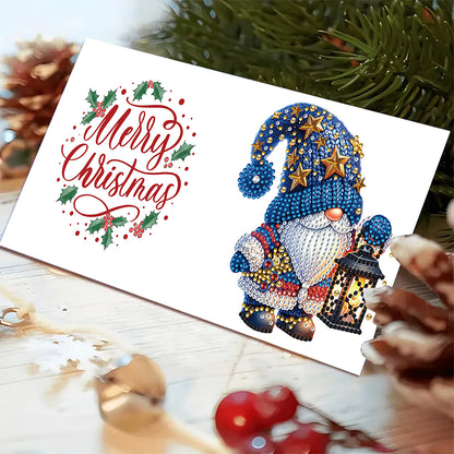 6PCS DIY Diamond Art Greeting Cards Christmas Congratulations Cards & Gifts