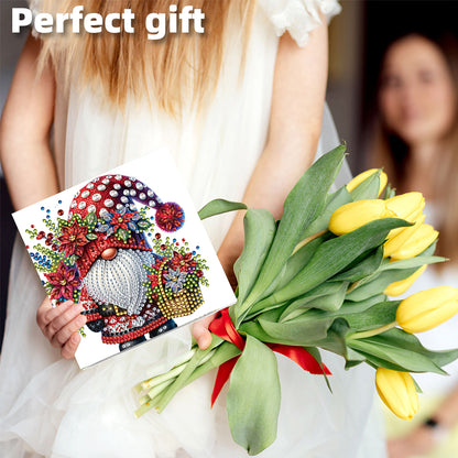 6PCS DIY Diamond Art Greeting Cards Christmas Congratulations Cards & Gifts