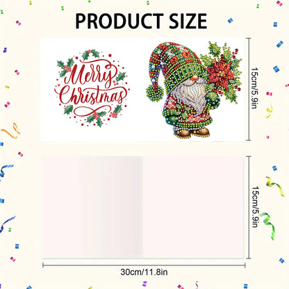 6PCS DIY Diamond Art Greeting Cards Christmas Congratulations Cards & Gifts