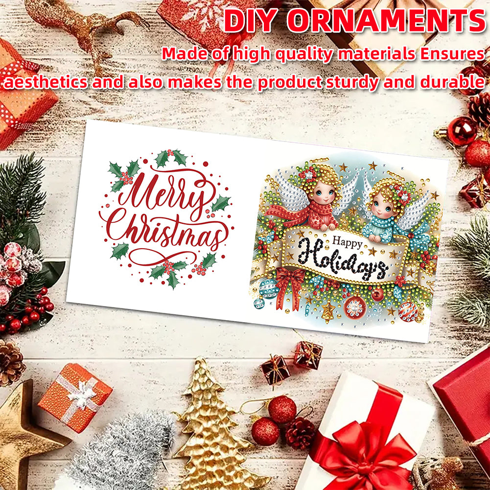 6PCS DIY Diamond Art Greeting Cards Christmas Congratulations Cards & Gifts