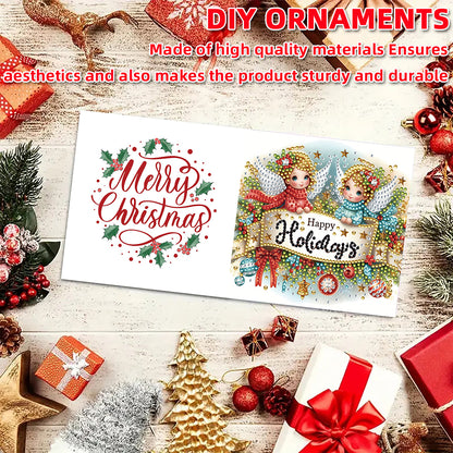 6PCS DIY Diamond Art Greeting Cards Christmas Congratulations Cards & Gifts