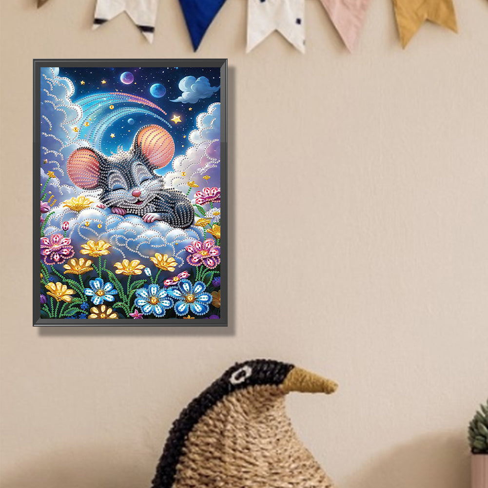Moonlight Mouse - Special Shaped Drill Diamond Painting 30*40CM