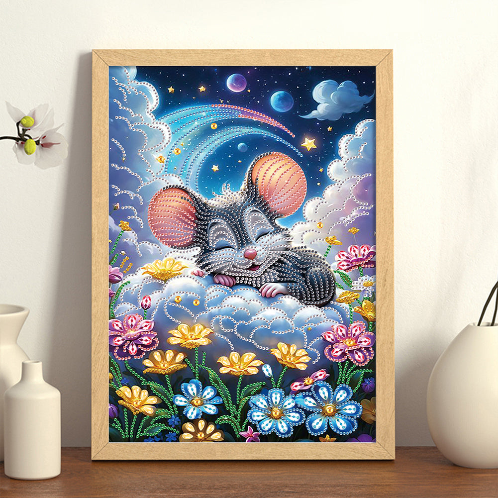 Moonlight Mouse - Special Shaped Drill Diamond Painting 30*40CM