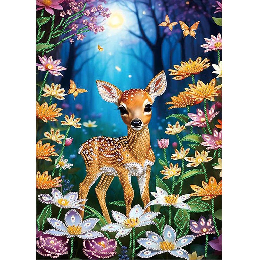 Forest Fawn - Special Shaped Drill Diamond Painting 30*40CM