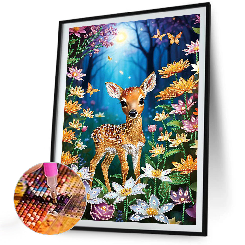 Forest Fawn - Special Shaped Drill Diamond Painting 30*40CM