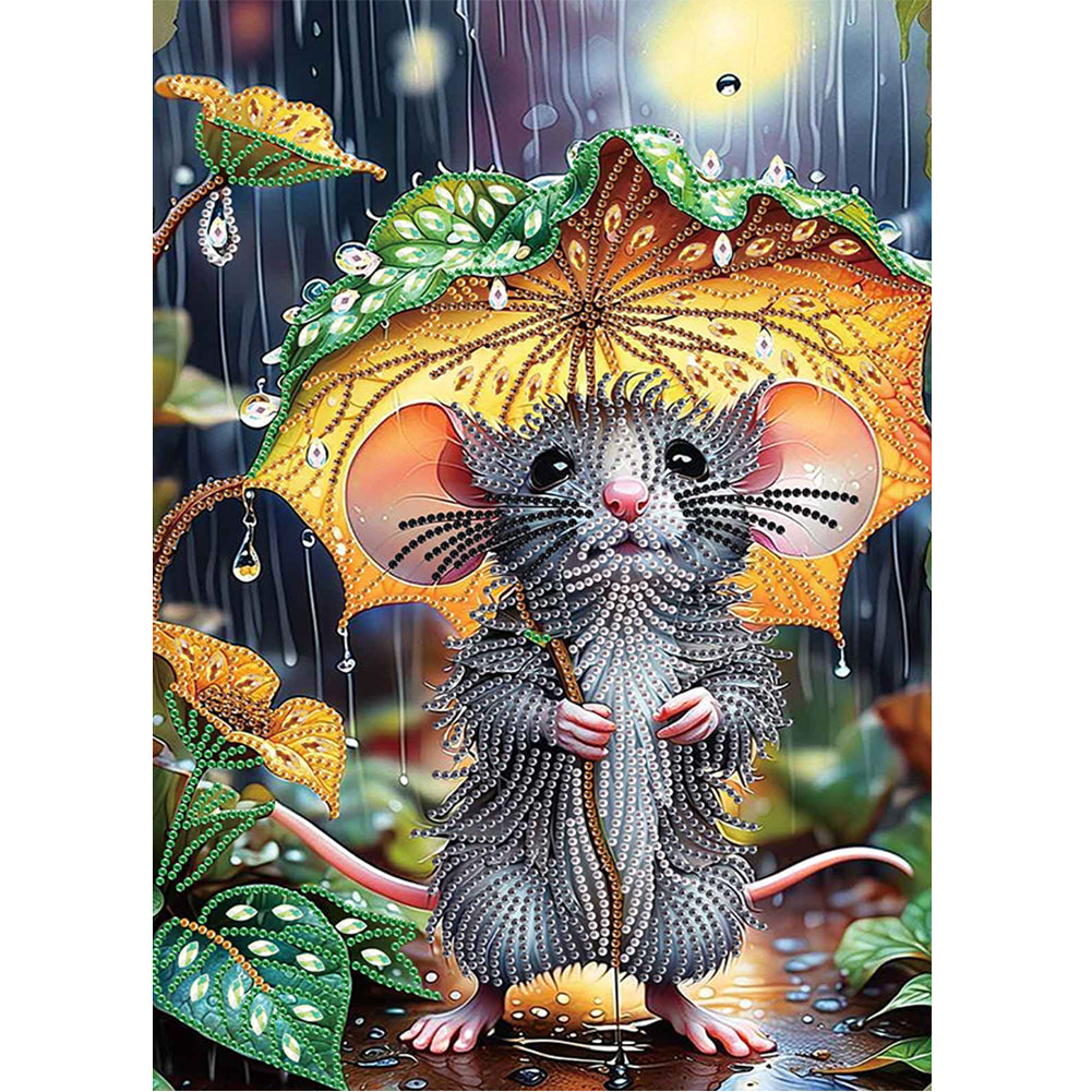 Forest Mouse - Special Shaped Drill Diamond Painting 30*40CM