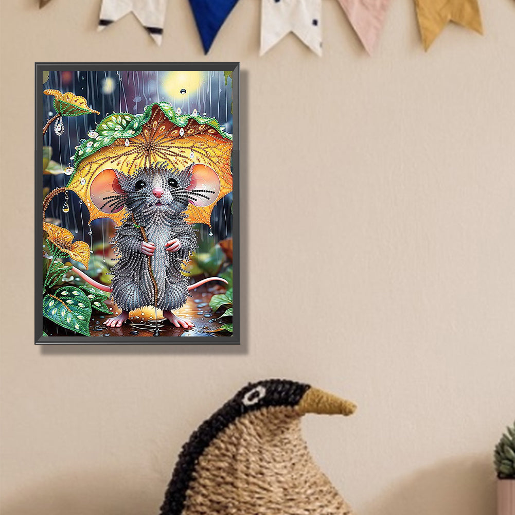 Forest Mouse - Special Shaped Drill Diamond Painting 30*40CM