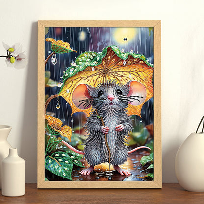 Forest Mouse - Special Shaped Drill Diamond Painting 30*40CM