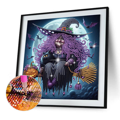 Halloween Witch - Special Shaped Drill Diamond Painting 30*30CM