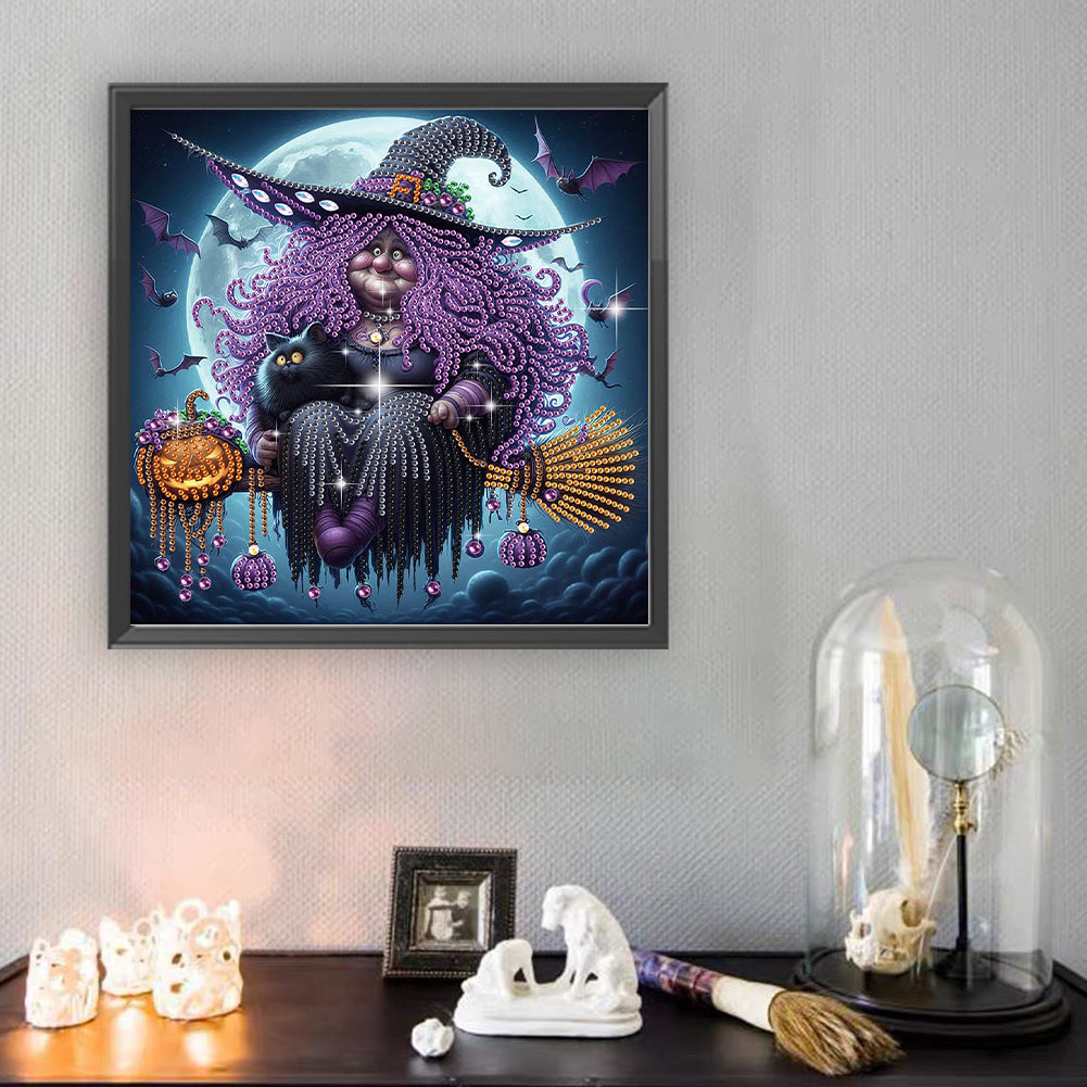 Halloween Witch - Special Shaped Drill Diamond Painting 30*30CM