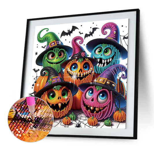 Halloween Pumpkin - Special Shaped Drill Diamond Painting 30*30CM