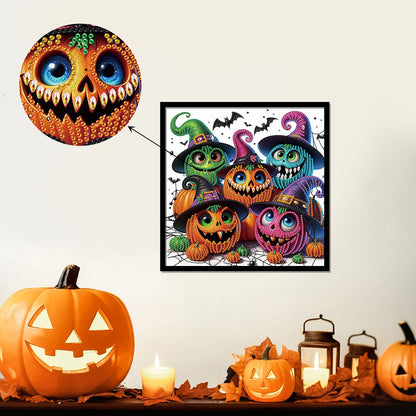 Halloween Pumpkin - Special Shaped Drill Diamond Painting 30*30CM