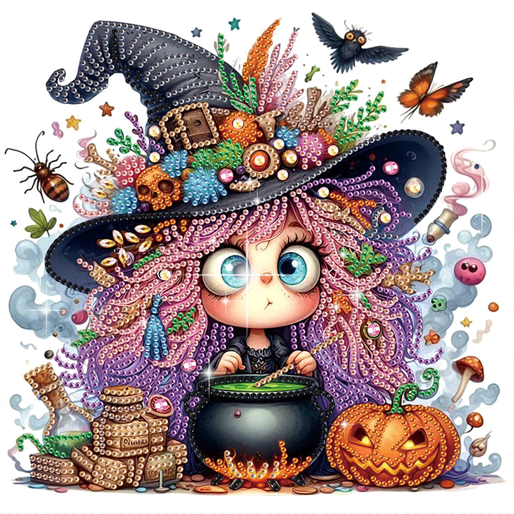 Halloween Witch - Special Shaped Drill Diamond Painting 30*30CM
