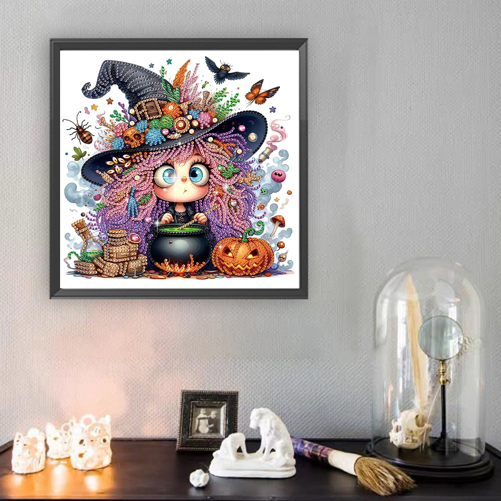 Halloween Witch - Special Shaped Drill Diamond Painting 30*30CM