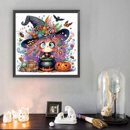 Halloween Witch - Special Shaped Drill Diamond Painting 30*30CM