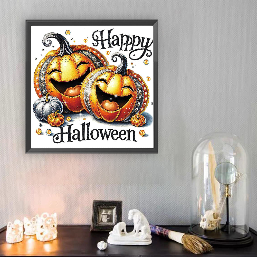 Halloween Pumpkin - Special Shaped Drill Diamond Painting 30*30CM
