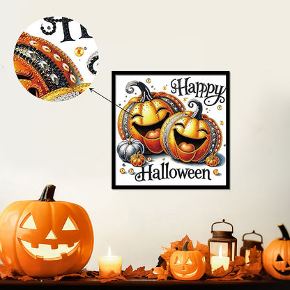 Halloween Pumpkin - Special Shaped Drill Diamond Painting 30*30CM