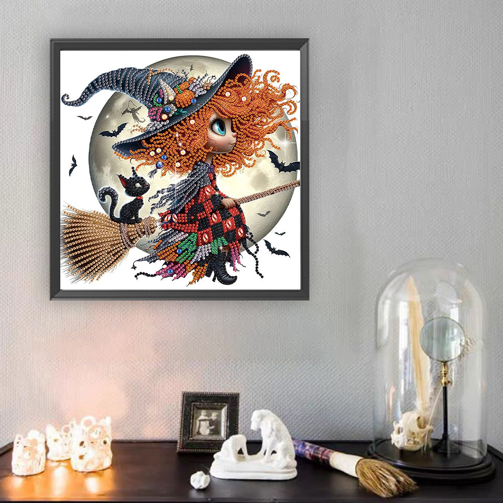 Halloween Witch - Special Shaped Drill Diamond Painting 30*30CM