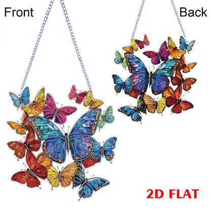 2D Flat DIY Butterfly Diamond Art Pendant Diamond Painting Set Home Wall Decor