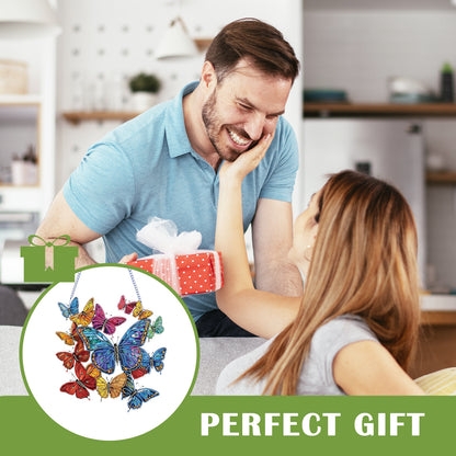 2D Flat DIY Butterfly Diamond Art Pendant Diamond Painting Set Home Wall Decor