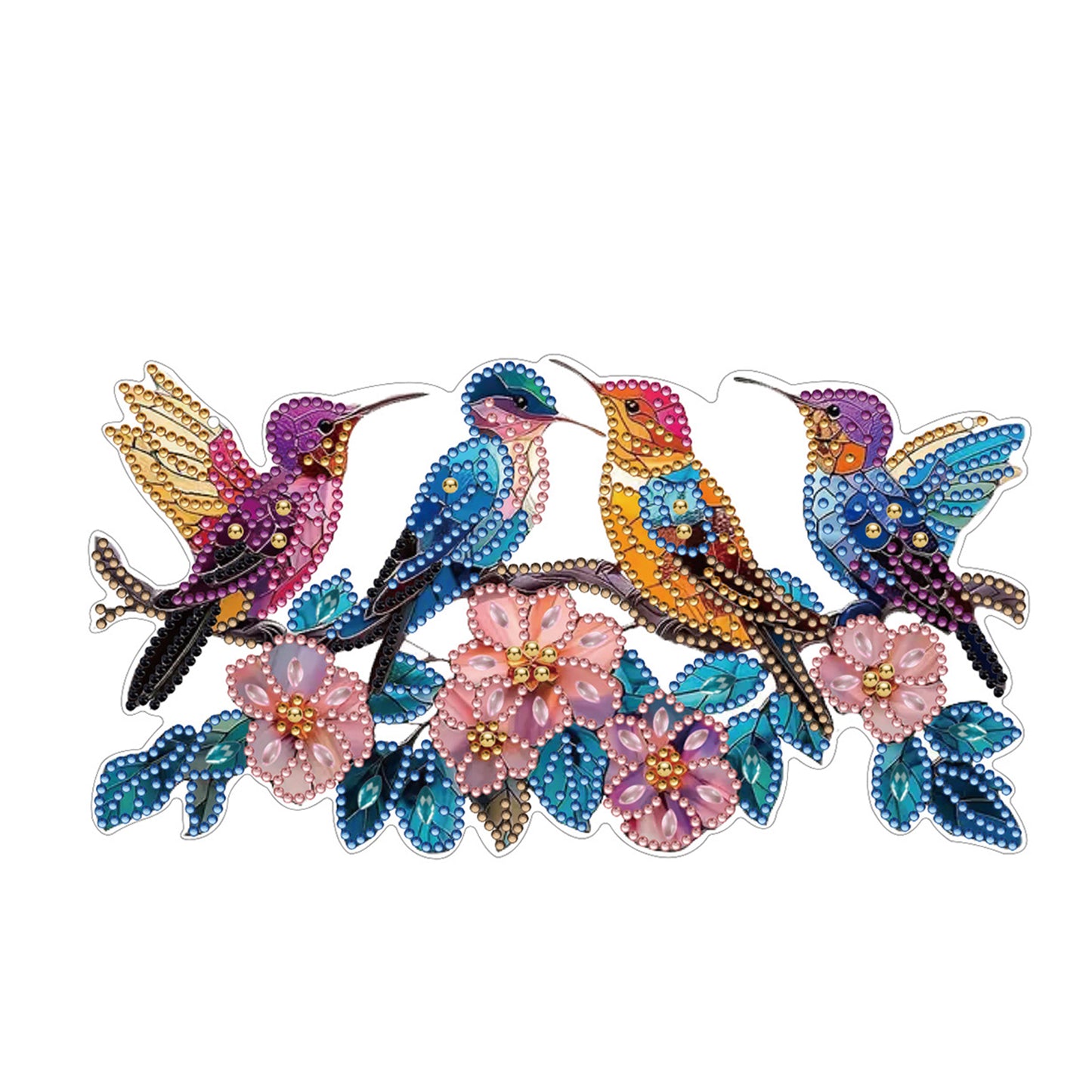 2D Flat DIY Hummingbird Diamond Art Pendant Diamond Painting Set Home Wall Decor