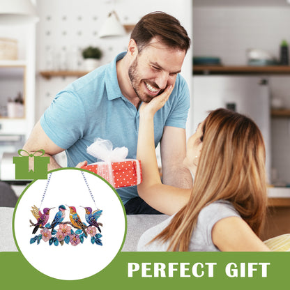 2D Flat DIY Hummingbird Diamond Art Pendant Diamond Painting Set Home Wall Decor