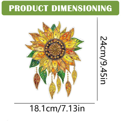 2D Flat DIY Sunflower Diamond Art Pendant Diamond Painting Set Home Wall Decor