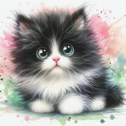 Cute Kitten - 18CT Stamped Cross Stitch 25*25CM