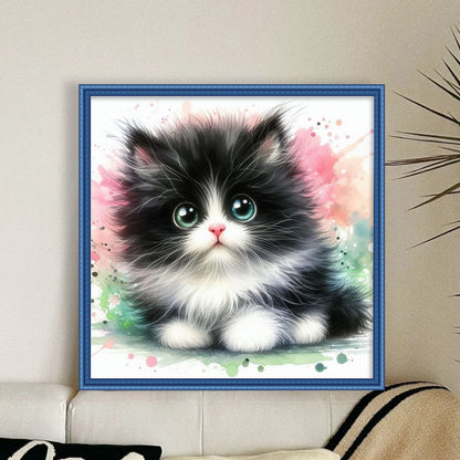 Cute Kitten - 18CT Stamped Cross Stitch 25*25CM