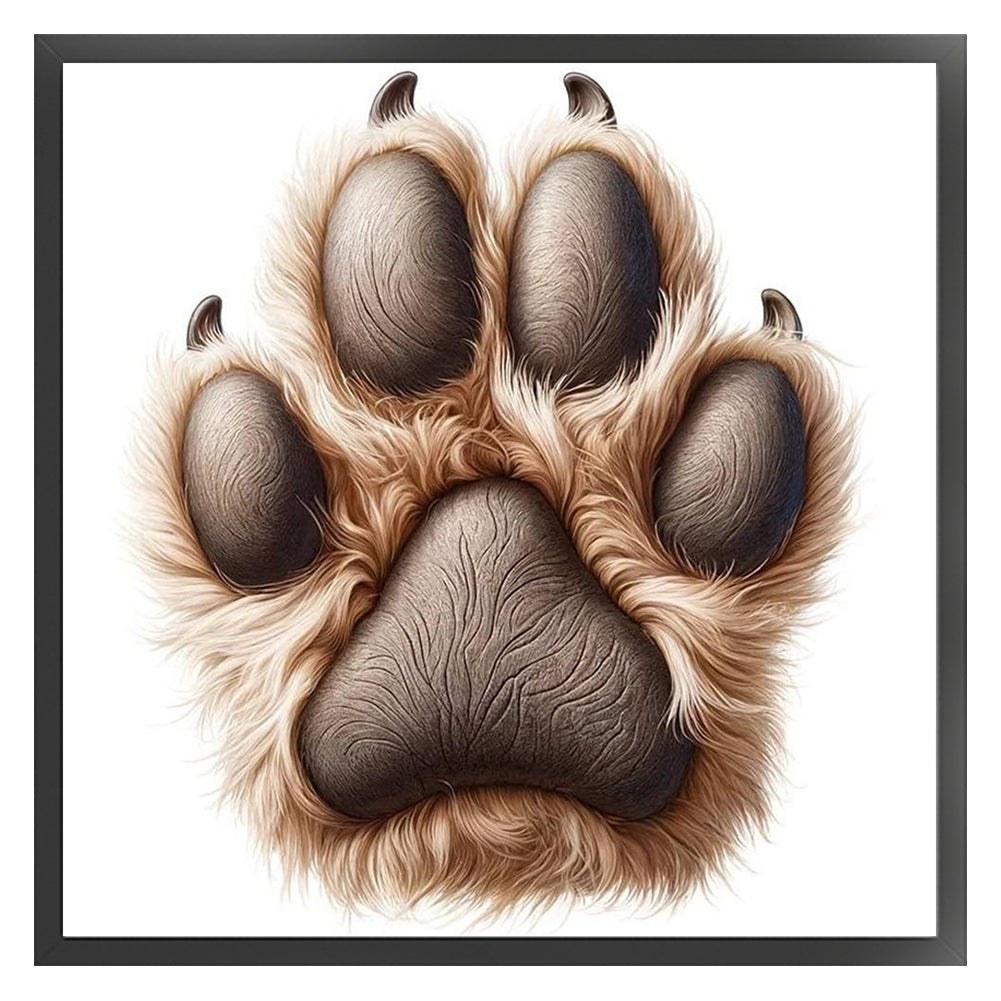 Brown Cat'S Paw - 18CT Stamped Cross Stitch 20*20CM
