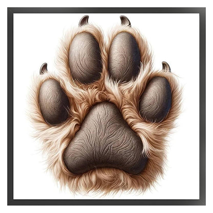 Brown Cat'S Paw - 18CT Stamped Cross Stitch 20*20CM