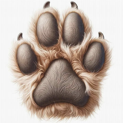 Brown Cat'S Paw - 18CT Stamped Cross Stitch 20*20CM