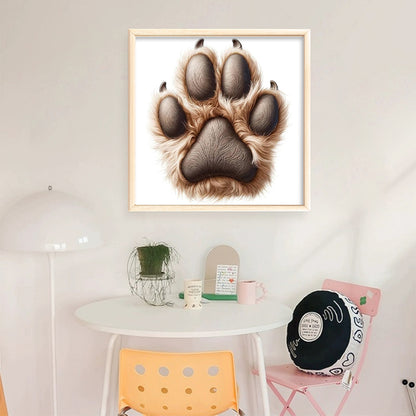 Brown Cat'S Paw - 18CT Stamped Cross Stitch 20*20CM