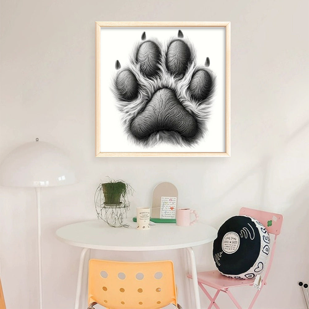 Black Cat'S Paw - 18CT Stamped Cross Stitch 20*20CM