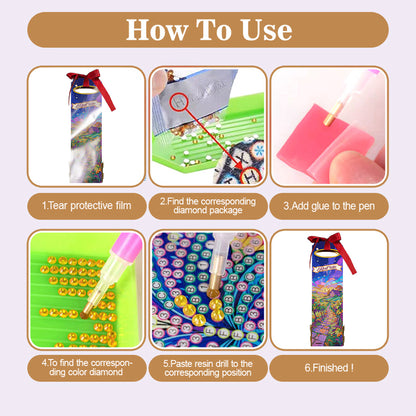 Wooden 5D/DIY Diamond Painting Art Wine Bag Kit for Party Wine Decor (Landscape)