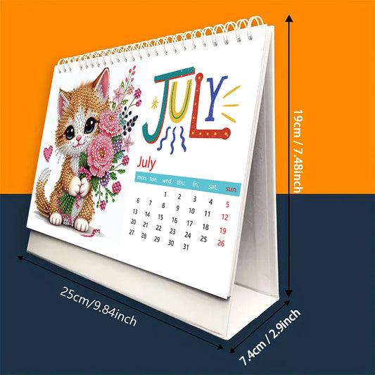 5D/DIY Calendar Diamond Painting Calendar Kit Diamond Art Paper Desk Calendar