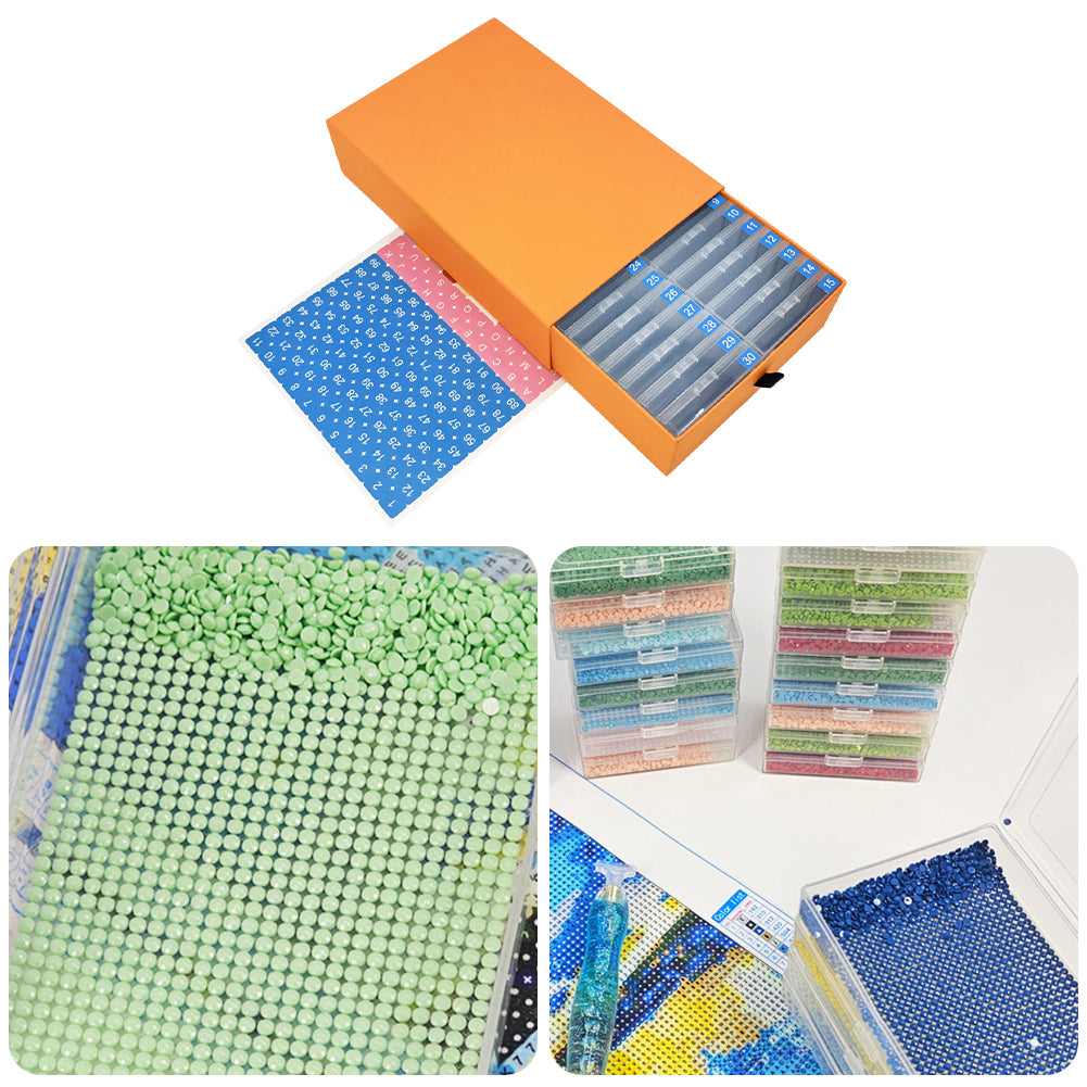 30Pcs/Set Diamond Painting Trays with Lids for Diamond Art (2)