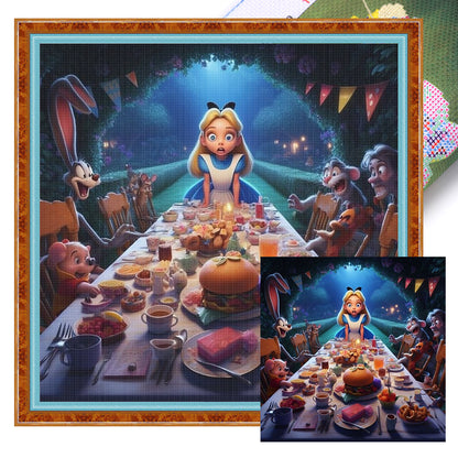 Alice In Wonderland - 14CT Stamped Cross Stitch 50*50CM