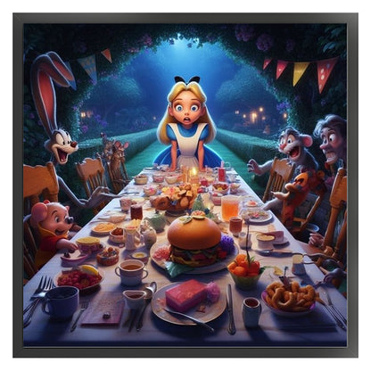 Alice In Wonderland - 14CT Stamped Cross Stitch 50*50CM