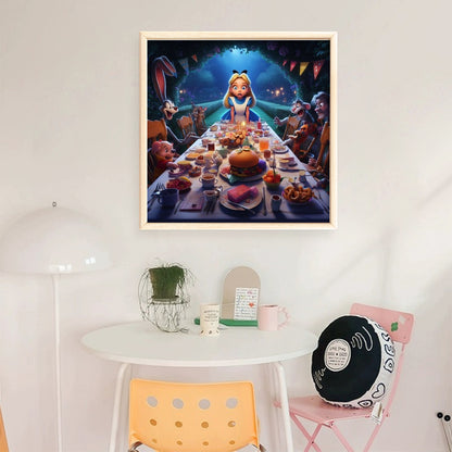 Alice In Wonderland - 14CT Stamped Cross Stitch 50*50CM