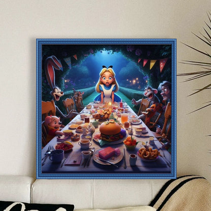 Alice In Wonderland - 14CT Stamped Cross Stitch 50*50CM