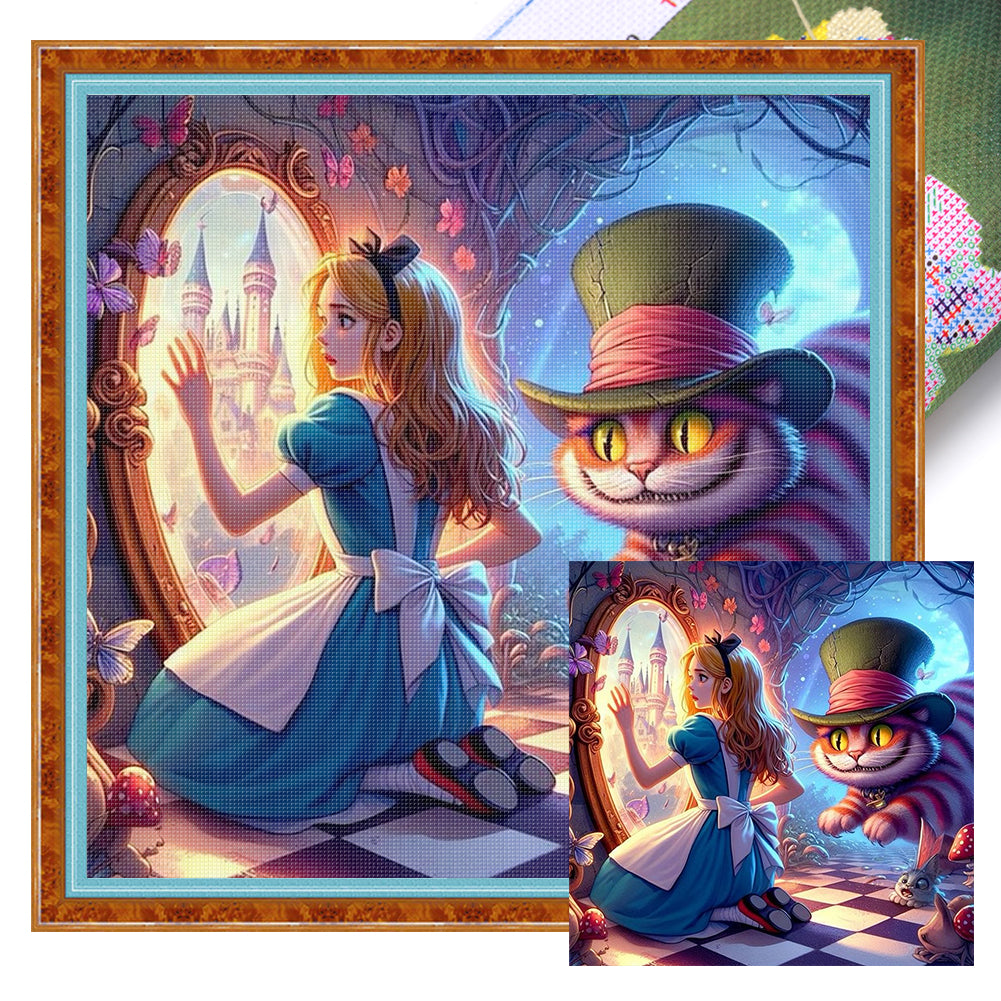 Alice In Wonderland - 14CT Stamped Cross Stitch 50*50CM