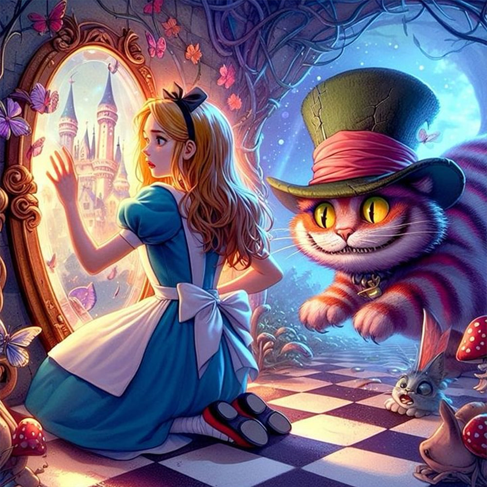 Alice In Wonderland - 14CT Stamped Cross Stitch 50*50CM