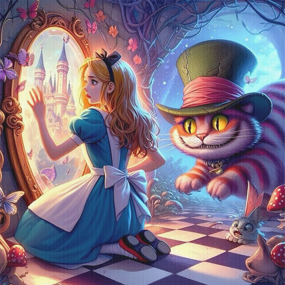 Alice In Wonderland - 14CT Stamped Cross Stitch 50*50CM