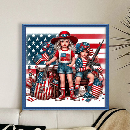 Girl - 11CT Stamped Cross Stitch 40*40CM