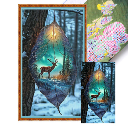 Leaf Scenery - 11CT Stamped Cross Stitch 40*70CM